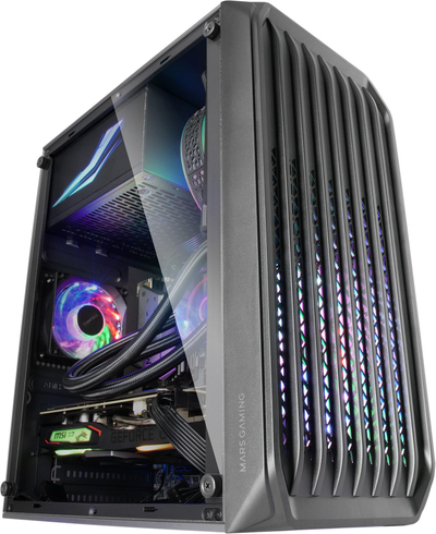 Kutia kompjuterike Mars Gaming MCS2, Mini Tower, për micro ATX, e zezë