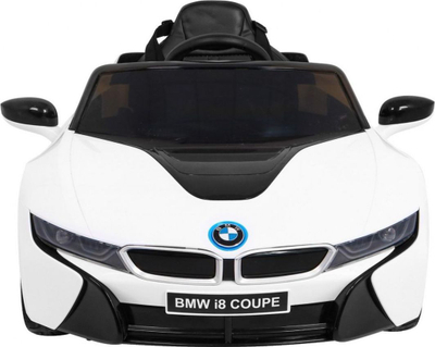Makina elektrike për fëmijë BMW i8 Coupe, 12V, me telekomandë, e bardhë