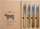 Set thika bifteku Bercato Collection Grill Knives, 4 copë, çelik inox, me dorezë dru akacie