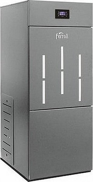 Kazan ngrohjeje me pelet Ferroli BIOPELLET PRO Premium 12kW, depozitë 105kg, automatik