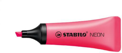 Маркер за текст STABILO NEON, рамно врвче, неон розова