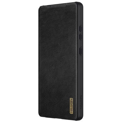 Капак Nillkin QIN Pro за Samsung Galaxy S25 Ultra S25 Plus, капак со лизгач за камера, џеб за картички, црн