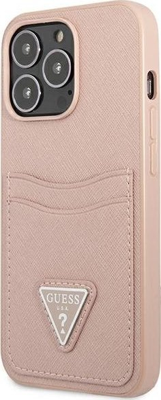 Futrollë telefoni Guess GUHCP13LPSATPP, për iPhone 13 Pro 6.1", hardcase, rozë
