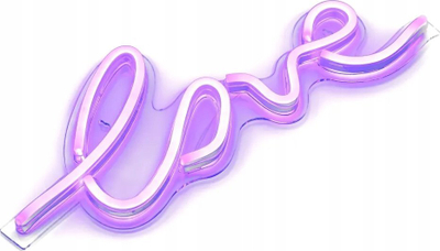 Dritë dekorative neon LED OEM LOVE, USB 5V, murale, rozë