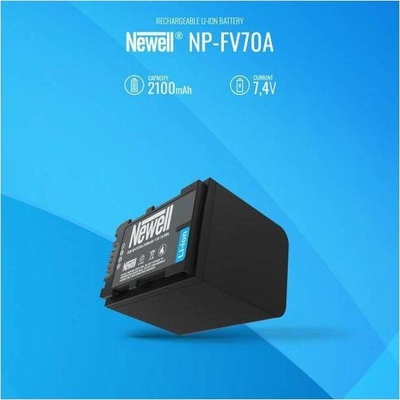 Bateri për kamer Newell NP-FV70A, 2100mAh, Li-ion, e zezë