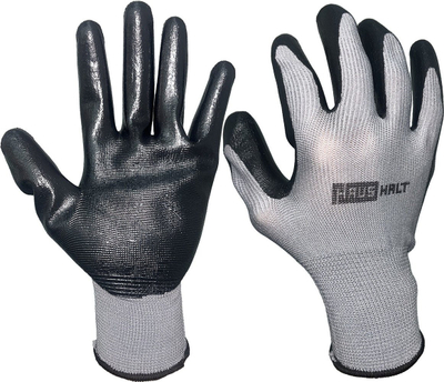 Заштитни ракавици Haushalt GLOVES GN41HB, големина XL, полиестер со гумен слој, црни