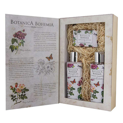 Set për trup Bohemia Gifts Botanica Bohemia, Xhel dushi 200 ml + shampo për flokë 200 ml + sapun 100 g