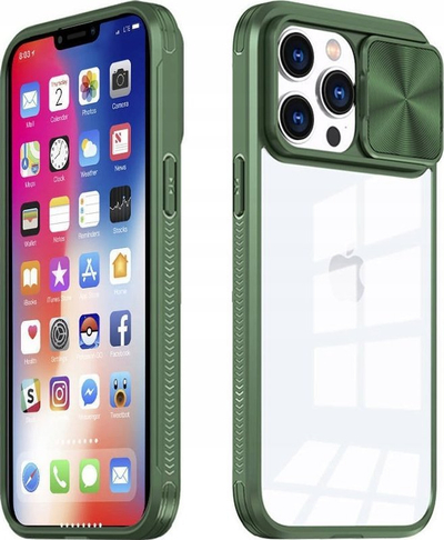 Këllëf telefoni MX Camslider Samsung A53 5G, me mbrojtje kamere, transparent jeshil