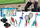 Set aksesorësh JYS NS236 për Nintendo Switch, 9 në 1, plastike ABS, shumëngjyrësh