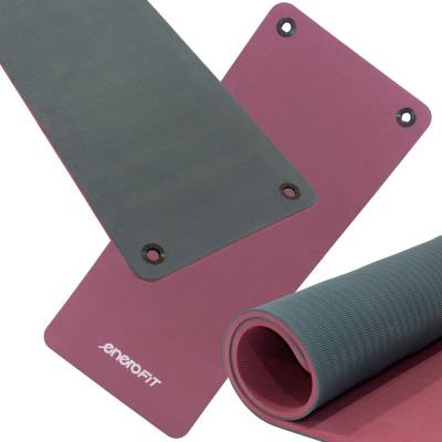Tapet fitnesi Enero Fit, 140x60x1.5 cm, me vrima, magenta gri