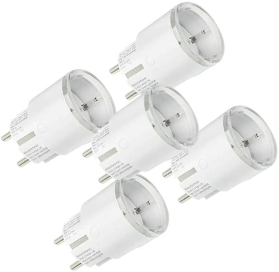 Prizë smart Shelly Plug S Gen3, matje e konsumit të energjisë, set 5 copë, e bardhë