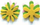 Stoli për zbukurim me lule prej fetre Dekor Art Service Felt Daisies, set me 6 copë, me shumë ngjyra
