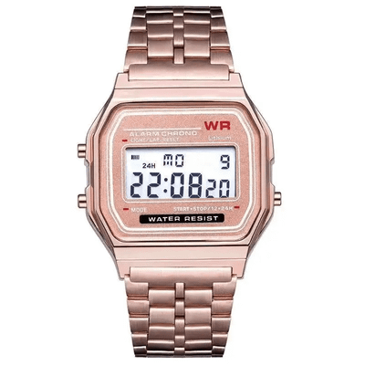 Orë dore F91W për te dy gjinitë, rose gold