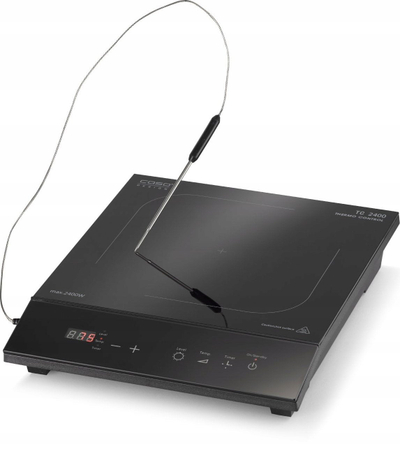 Plitë induksioni Caso TC 2400 ThermoControl, 2400W, me termometër inteligjent, e zezë