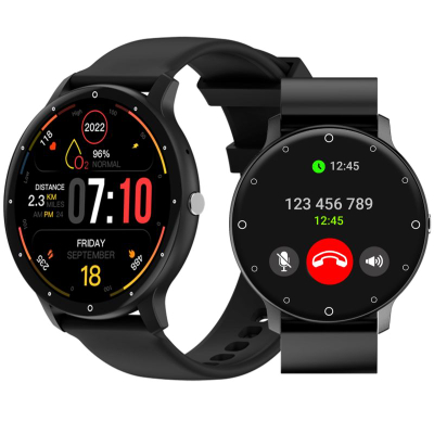 Orë inteligjente Giewont GW120-2 Pro, Bluetooth, me ekran me prekje, e zezë