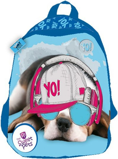 Ранец Beniamin Backpack Pets 607867, мотив кученце, за деца, син