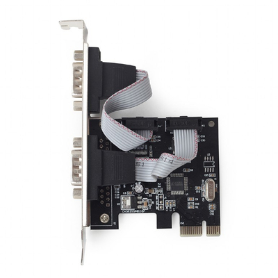 Kartë zgjeruese PCIe Gembird SPC-22, 2x COM RS232, DB9, argjendtë