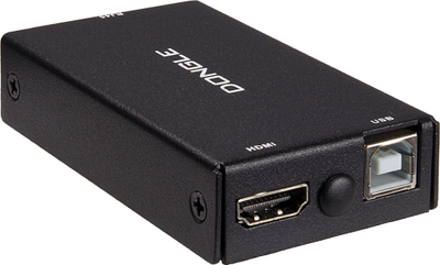 Adapter KVM Inter-Tech KT-150H, RJ45 në HDMI, USB, i zi