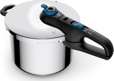 Tenxhere me presion Tefal Secure Trendy, 8L, inoks, me shportë