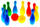 Set bowling për kalamaj Nina Small, 9 birila, 2 topa, shumëngjyrësh