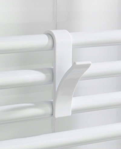 Kapëse për radiator peshqirësh Wenko, set 2 copë, plastike, të bardha