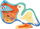 Puzzle kartoni Scratch Pelican Junior, 24 copa, 50 x 37 cm, portokalli me shumë ngjyra