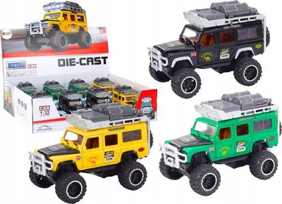 Makine lodër off road Guard 1:32, metal, me drita edhe zë, me ngjyra