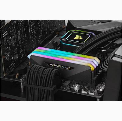 Меморија RAM CORSAIR Vengeance RGB RT 16GB, DDR4 3600MHz, 2x8GB, за десктоп