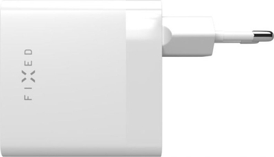 Karikues muri FIXED Travel, 2x USB C, 65W PD, i bardhë