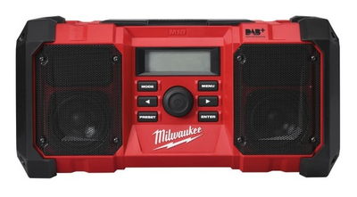 Radio portabël Milwaukee M18 JSR DAB+, DAB+, me bateri M18, e kuqe