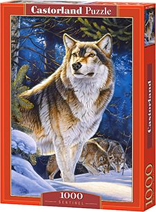 Puzzle Castorland Sentinel, 1000 copa, dimër me ujq, shumëngjyrësh