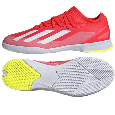 Këpucë futbolli Adidas X Crazyfast League IN Jr, për sallë, për kalama, të kuqe