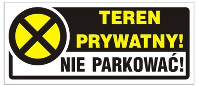 Naklejka Teren Prywatny! Nie parkowac! (TBI-15N)