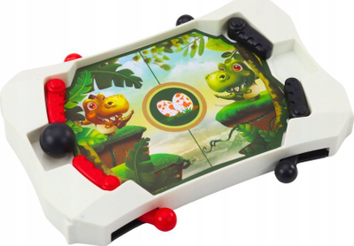 Loja arcade LEAN TOYS Mini Game Dinosaur Ball, e vogël, e bardhë