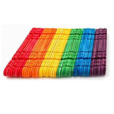 Shkopinj druri për krea Dalprint, 50 copë, 11.5 cm, shumëngjyrësh