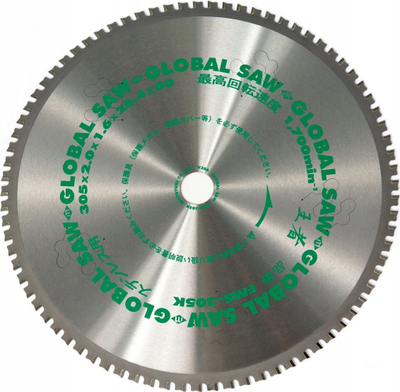 Teh rrethor GLOBAL SAW 305mm, 80 dhëmbë CERMET, për çelik inox