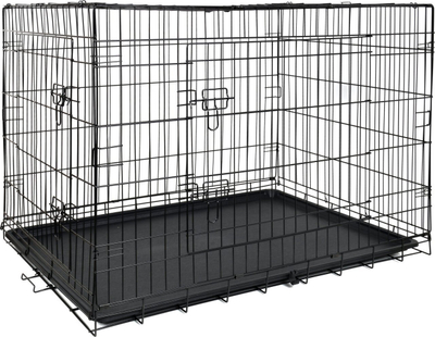 Kafaz metalik për kafshë Funfit Home&Office XXL, 107x70x77.5cm, palosshëm, i zi