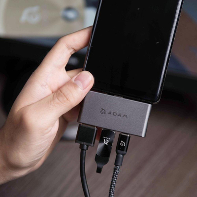 Hub USB C ADAM elements CASA Hub i4, 4 porta, HDMI 4K, gri hapësinor