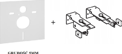 Set ankorimi muri Geberit DuofixBasic 111839001, për korniza WC të varura, metalik