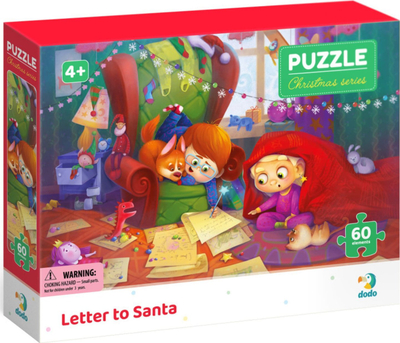 Puzzle Dodo Letter to Santa, 60 copa, për fëmijë, shumëngjyrësh