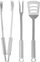 Set veglash BBQ Mustang Tools, 3 pjesë, çelik inox, argjendtë