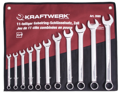 Set çelësash të kombinuar 3585R, 3/8"-1", 11 copë