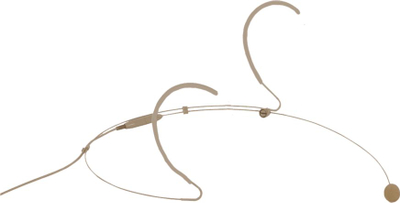 Mikrofon headset Audac CMX726, electret condenser, omnidireksional, bezhë