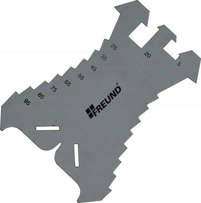 Pllakë matse Freund 01132000, 5-100mm, metal, ngjyrë argjendi