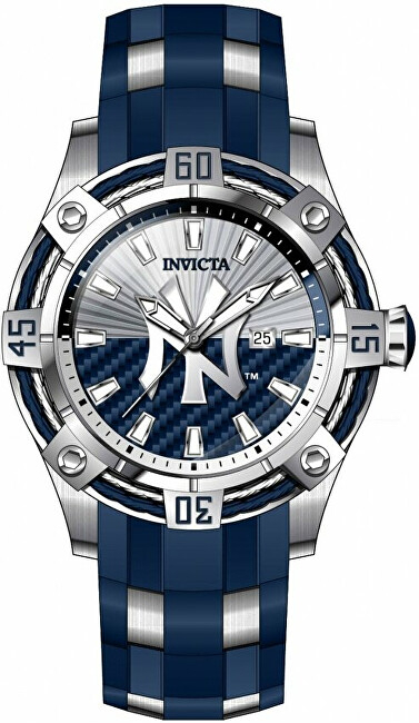 Orë dore për meshkuj Invicta MLB New York Yankees Quartz 43276, e kaltër