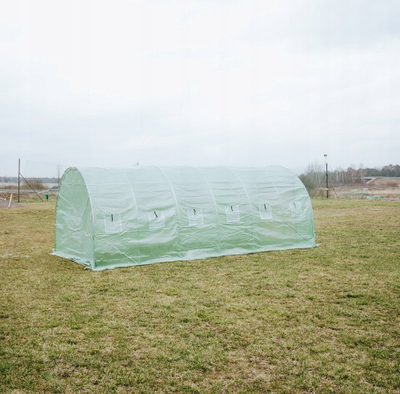 Serë kopshti Blomster Tunnel Foil 6×3 m, 18 m², çelik i galvanizum, jeshile