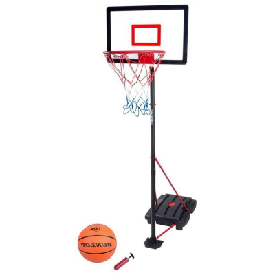 Set basketbolli Dunlop Adjustable 3in1, lartësi 1.65 - 2.05 m, i zi me të kuqe