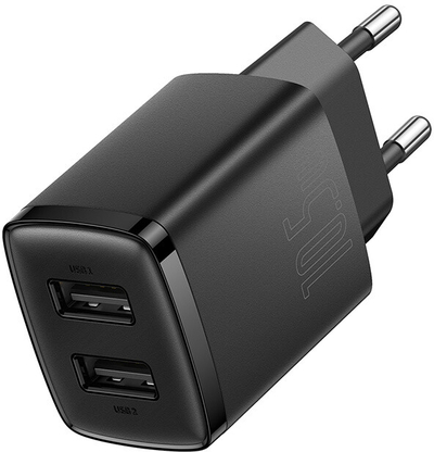 Karikues Baseus, 2xUSB-A, 10.5W, i zi