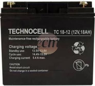 Bateri TECHNOCELL TC 18-12, 12V, 18Ah, e zezë