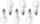 Llambë LED Philips 9290023069, E27, 13W 4000K, e bardhë, set 6 copë